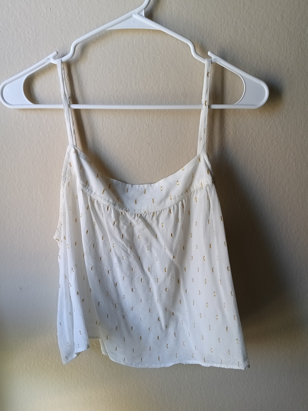 aerie Cream Camisole with Gold Dot Detail